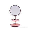 Color double sided round magnifying custom desktop mirror